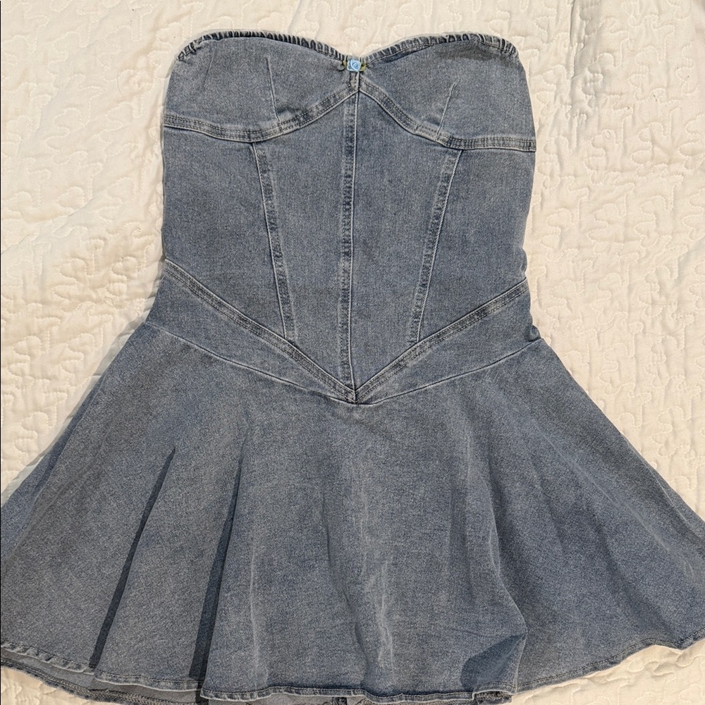 Strapless Denim Dress